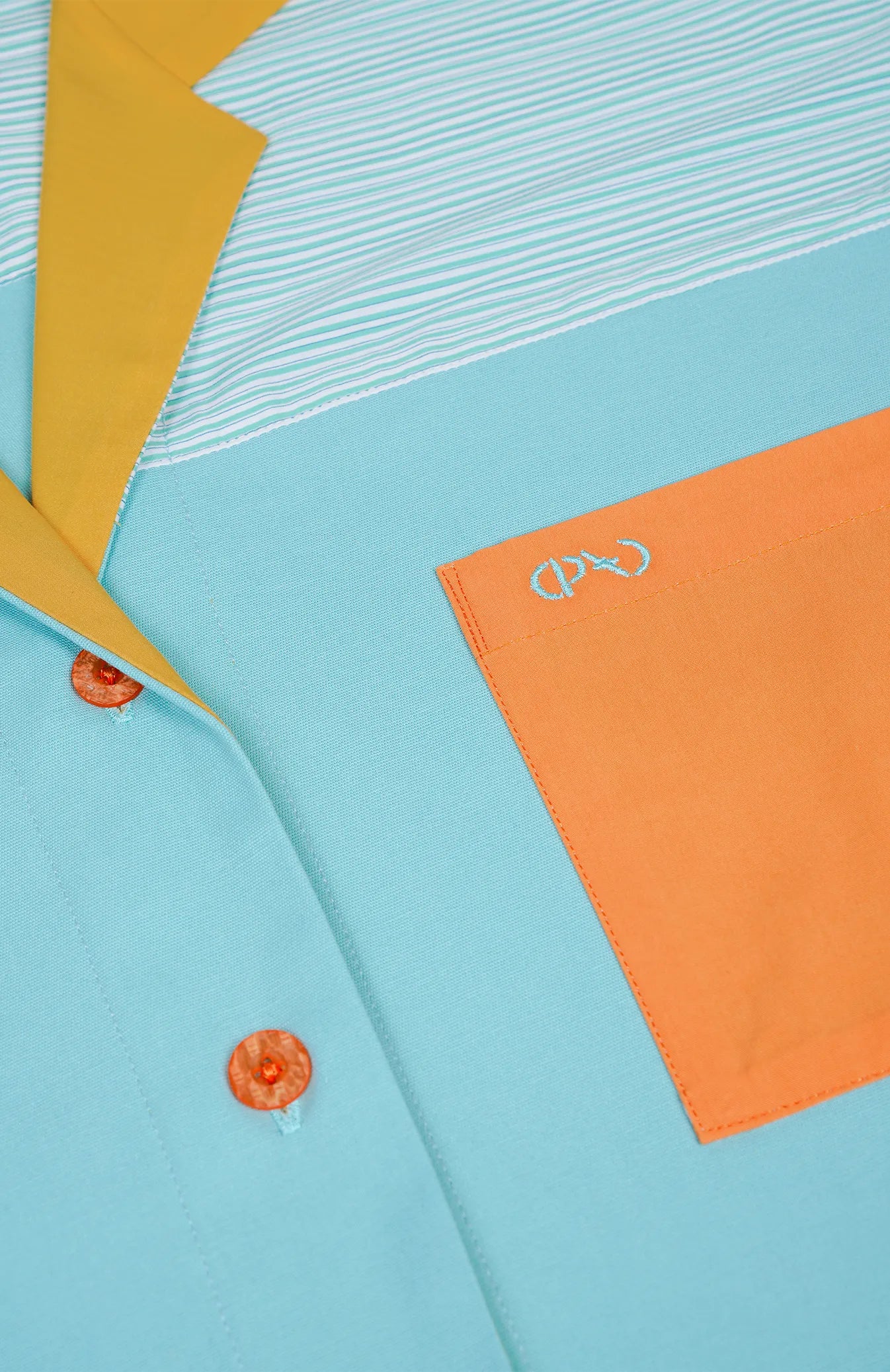 Chemise Origine - Blue java citron mangue