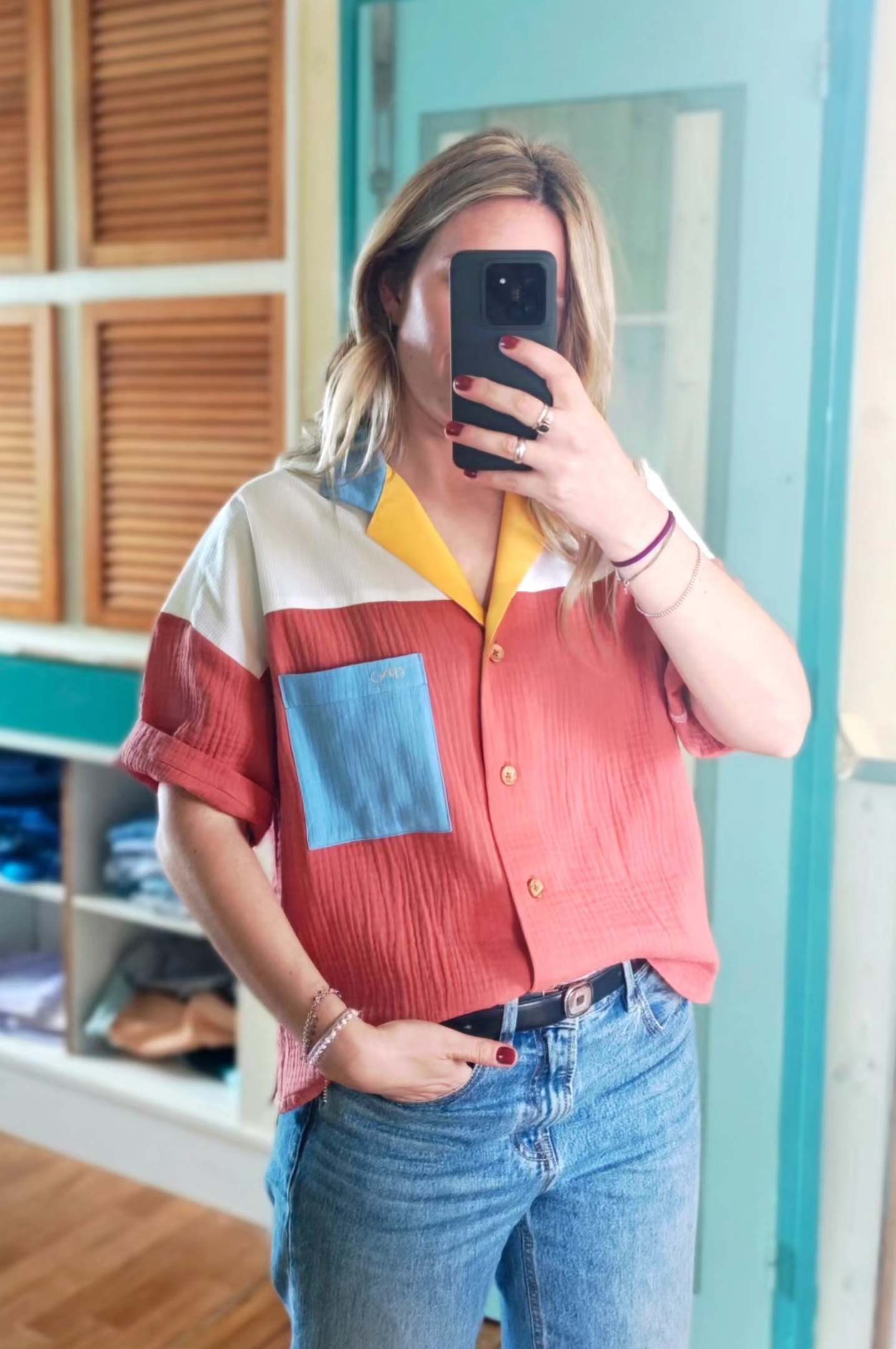 Original Shirt - Coral Blue Java Mango