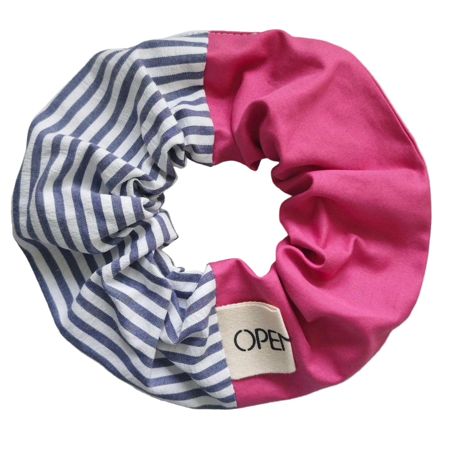 Chouchou OCHIE - Rayures bleu framboise