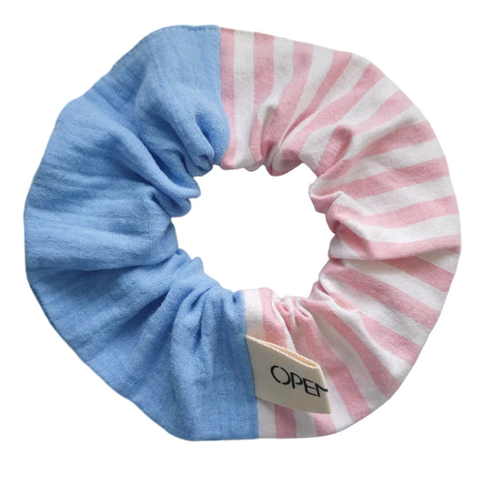 Chouchou OCHIE - Blue java rayure rose