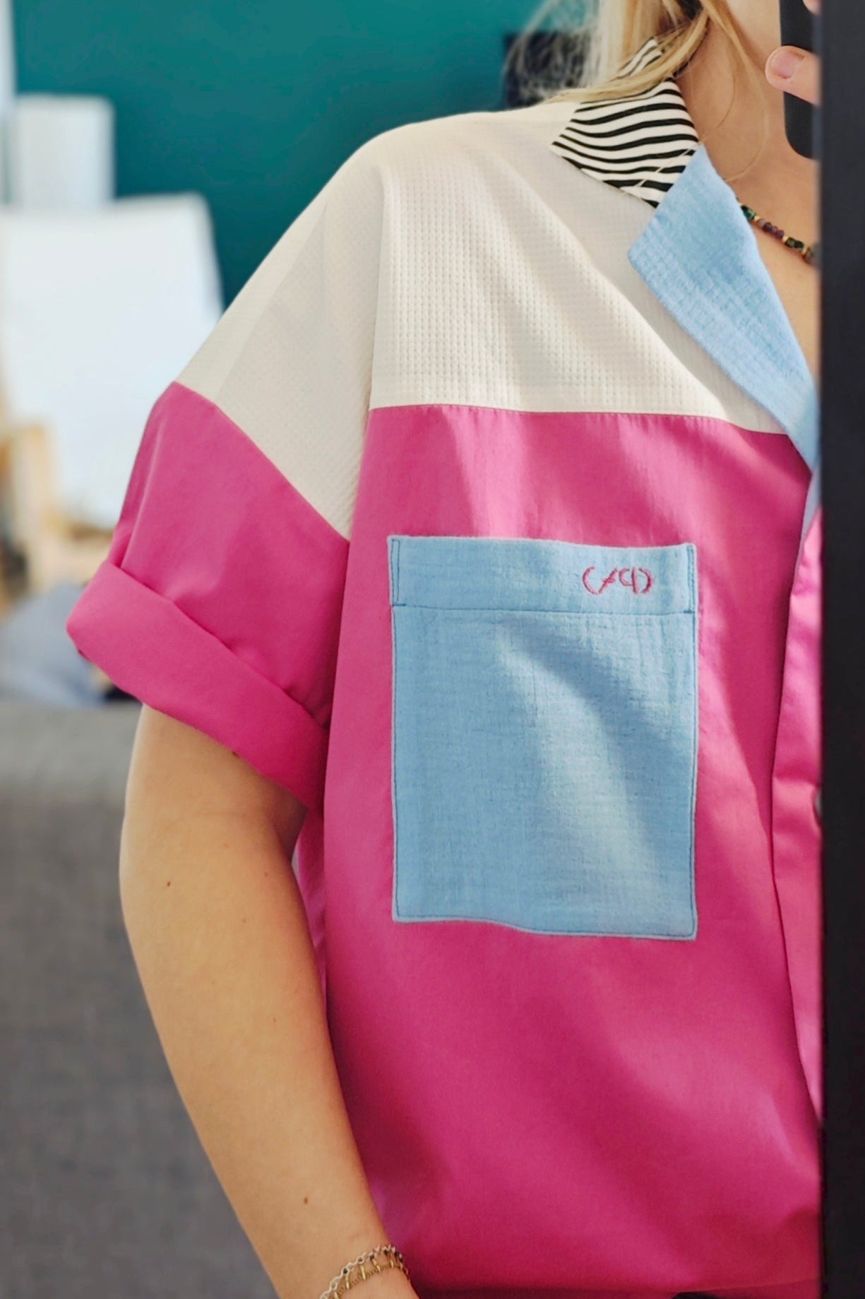 Chemise Origine - Framboise blue Java