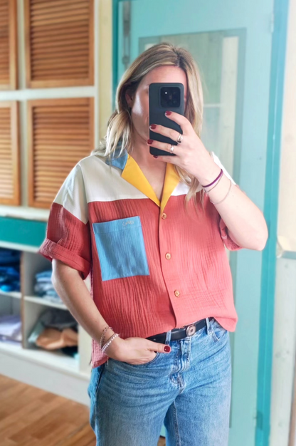 Original Shirt - Coral Blue Java Mango