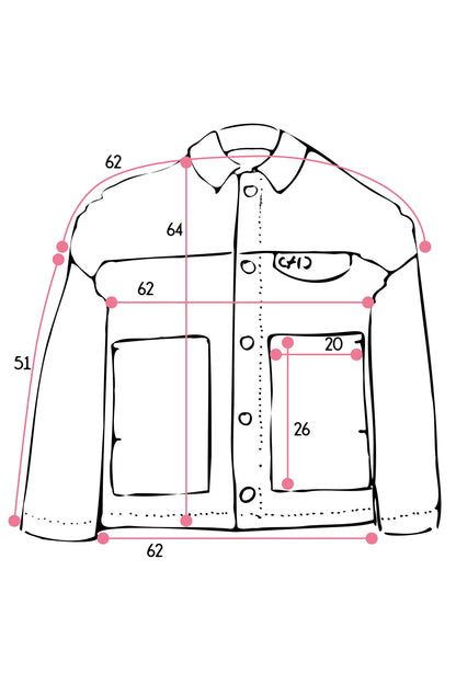 Veste OVIDE -  Denim, crème, turquoise, citron