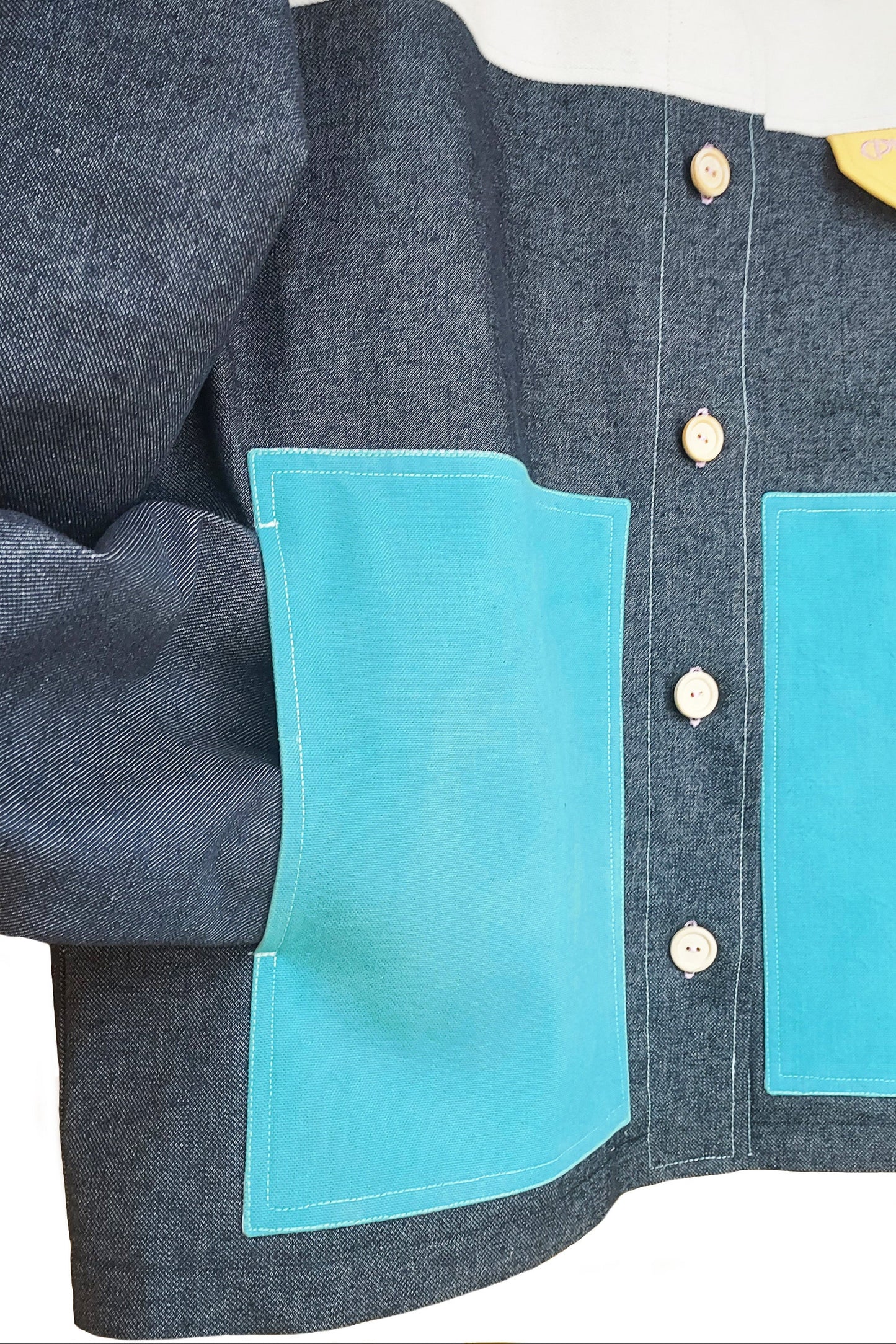 Veste OVIDE -  Denim, crème, turquoise, citron