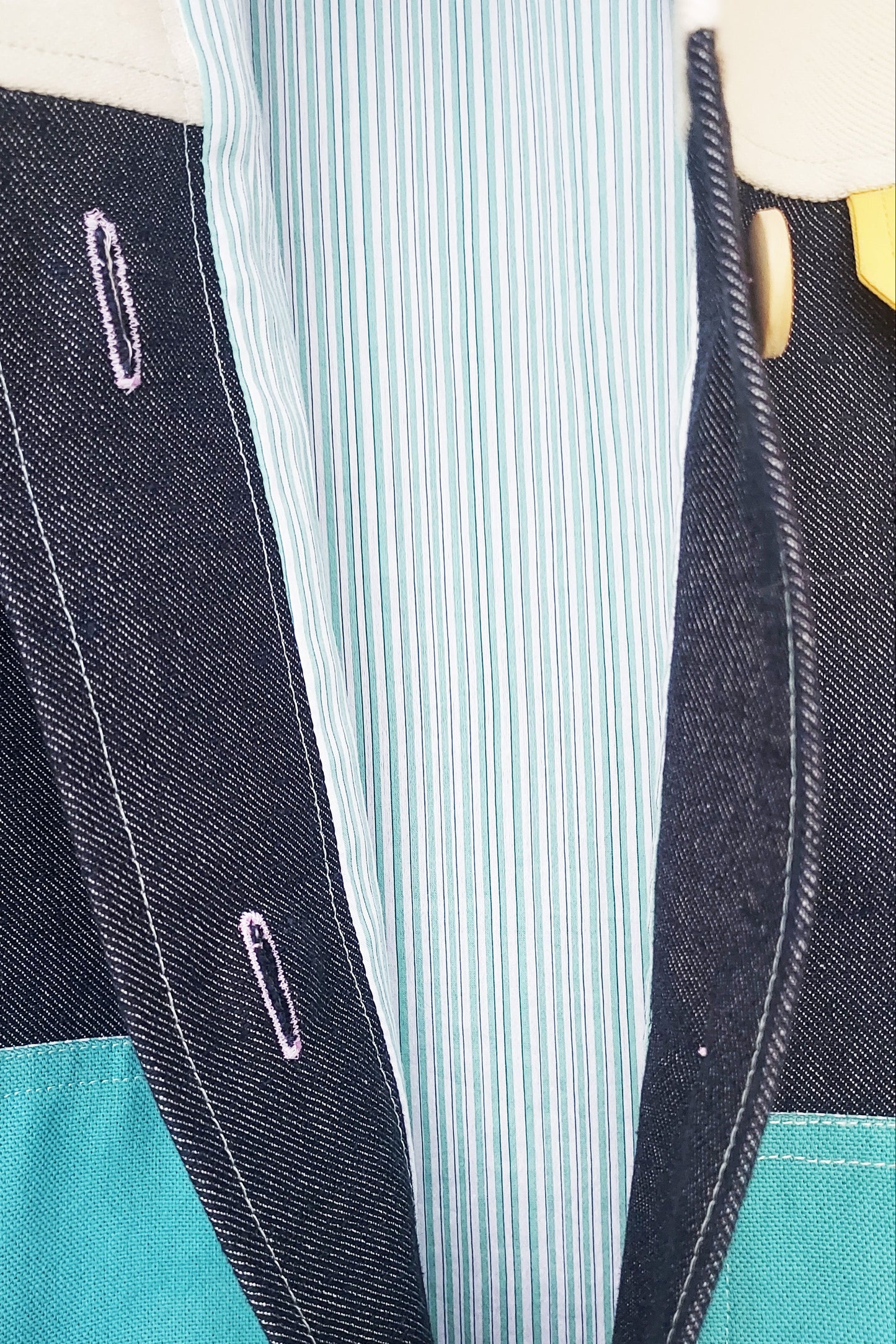 Veste OVIDE -  Denim, crème, turquoise, citron