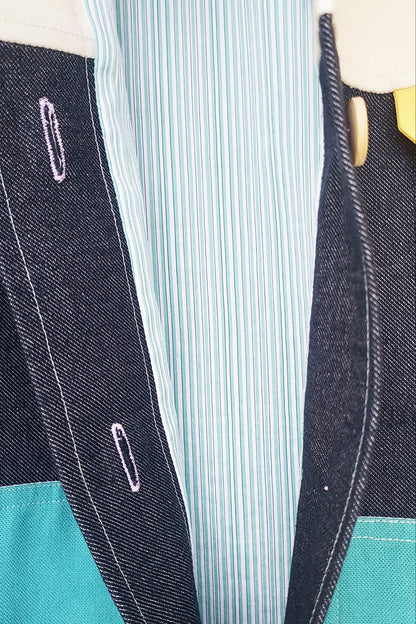 Veste OVIDE -  Denim, crème, turquoise, citron