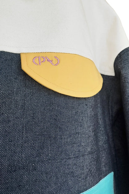 Veste OVIDE -  Denim, crème, turquoise, citron