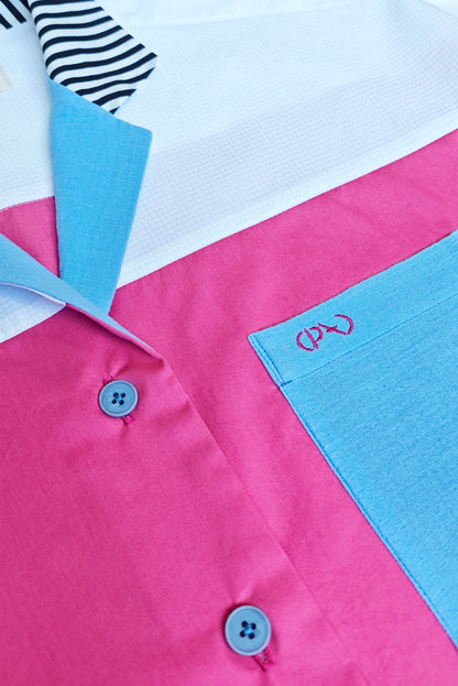 Chemise Origine - Framboise blue Java